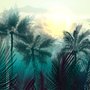 Tropical Palm Trees and Sunlight Wallpaper Mural