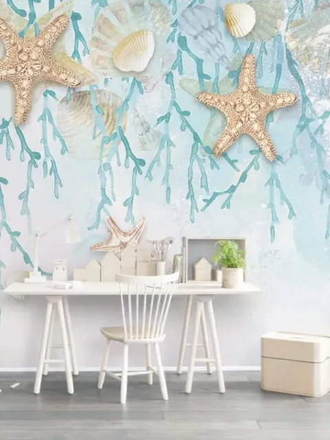 Papier peint panoramique sous-marin avec étoile de mer