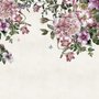 Papier peint panoramique vintage et floral rose