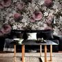 Vintage Floral with Pink Chrysanthemum Wallpaper Mural