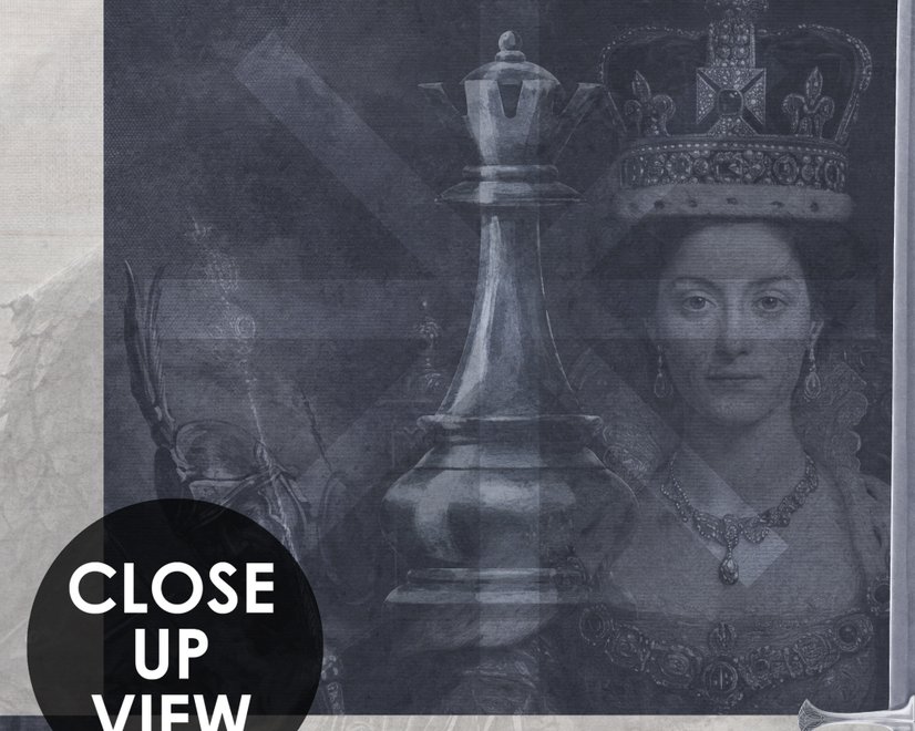 Monochrome Medieval Chessboard Historical Wallpaper Mural
