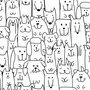 Papier peint panoramique motif visages de chiens mignons pour enfants