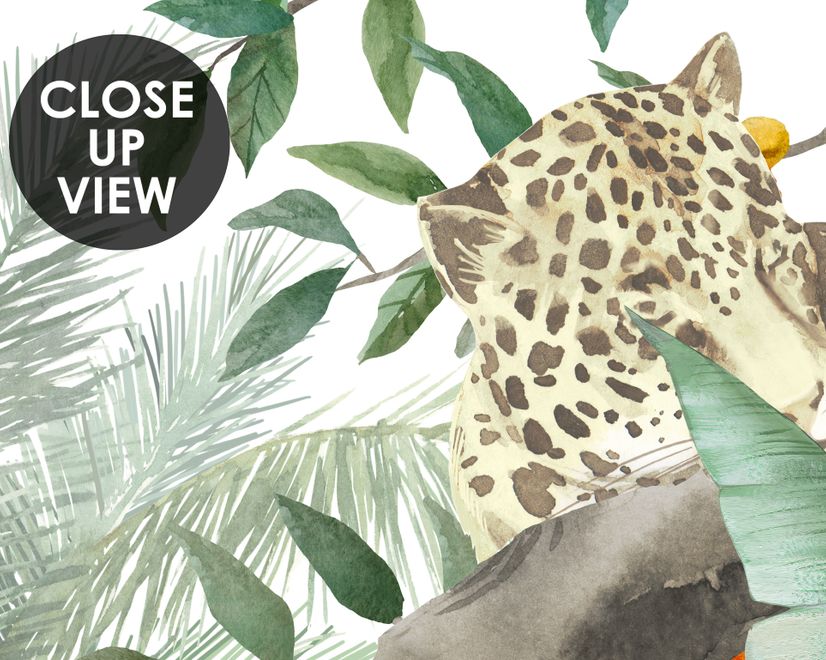 Cute Safari Animals with Jungle Kids Wallpaper Mural