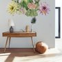 Watercolor Pink Yellow Cactus Florals Wall Decal Sticker
