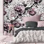 Vintage Dark Large Peony Flower Wallpaper Mural