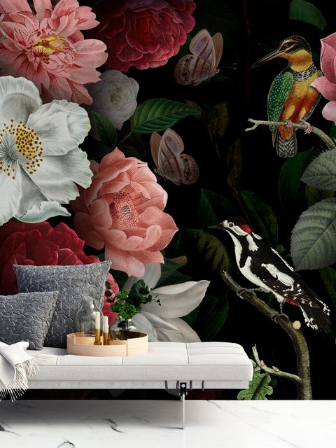 Colorful Peony Floral Bouqet Wallpaper Mural