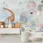Kids Cycling Riding Cute Animals Wallpaper Mural