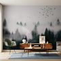 Dark Forest Misty Landscape Wallpaper Mural