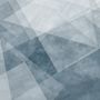 Indigo Style Watercolor Geometric Wallpaper Mural