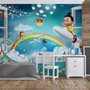 Papier peint monstres de dessin animé et de montgolfière
