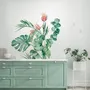 Tropical Leaf with Eucalyptus Wall Decal Sticker