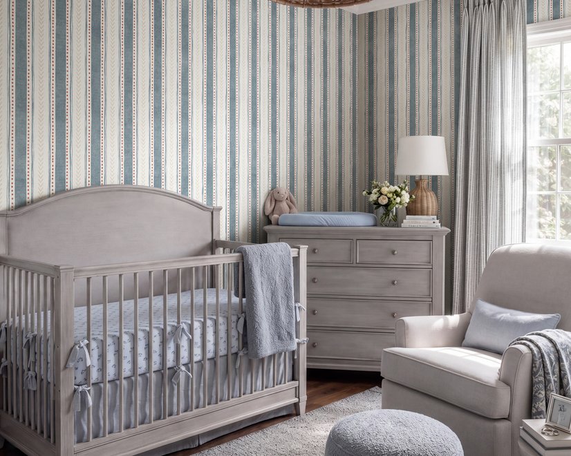 Playful Nursery Stripe Lines Wallpaper Mural