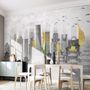 City Landscape Yellow City Light Wallpaper Mural