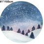 Snowy Forest Circle Landscape Wall Decal Sticker