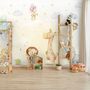 Kids Nursery Safari Animals Playing Wallpaper Mural