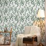 Watercolor Eucalyptus Leaf Pattern Wallpaper Mural