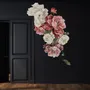 Vintage Red White Peony and Rose Floral Bouqets Wall Decal Sticker