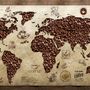 3D Looking Coffee Map Wallpaper Mural