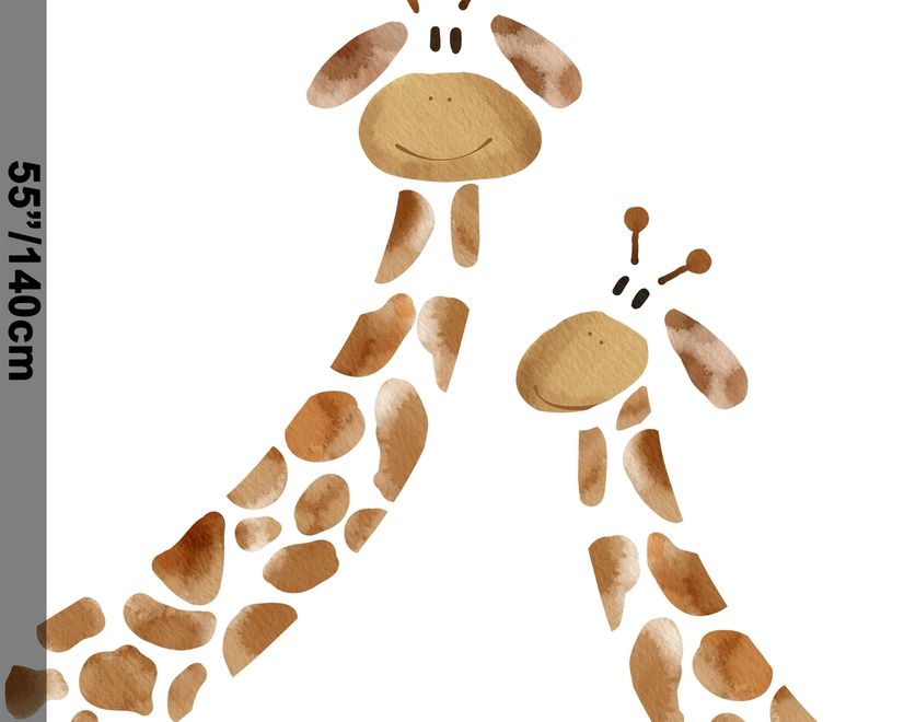 Cute Giraffe Wall Decal Sticker