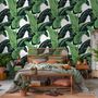 Green Banana Leaf Pattern Wallpaper Mural