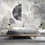 Geometric Pattern with Floral Wallpaper Mural