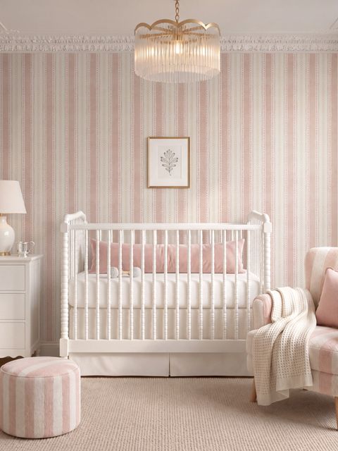 Papier Peint Panoramique Rayures Ludiques pour Chambre d'Enfant