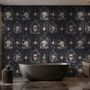 Dark Romantic  Gothic Skull Cage Wallpaper Mural 
