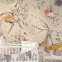 Nursery Vintage Floral with Deer Wallpaper Mural