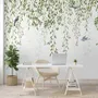 Green Hanging Leaves with Colorful Birds Wallpaper Mural