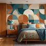 Retro Abstract Geometric Shapes Wallpaper Mural