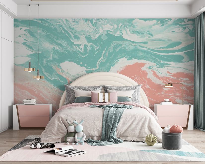 Colorful Soft Brush Painting Wallpaper Mural