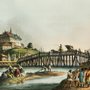 Papier peint panoramique vue historique du lac avec palais