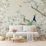 Peacock with Magnolia Blossom Wallpaper Mural
