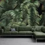 Dark Banana Leaf Wallpaper Mural