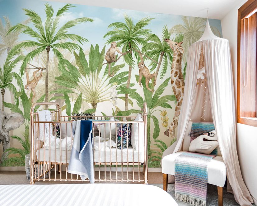 Kids Safari Animals in the Jungle Wallpaper Mural