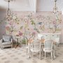 Bunte Chinoiserie Blumen Fototapete