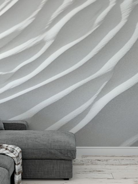 Nordic Style White Stripe Wallpaper Mural