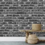 Grunge Black White Brick Wallpaper Mural