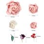 White Pink Peony Florals with Red Purple Tulips Wall Decal Sticker