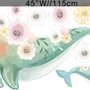 Kinder Süßes Wal Meeres Tiere Wandtattoo