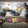 Watercolor Colorful Abstract Smoke Wallpaper Mural