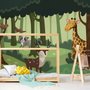 Fototapete Cartoon-Tiere im Wald