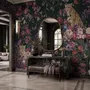 Dark Leopard Floral Garden Botanical Wallpaper Mural