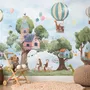 Cute Flying Animals with Treehouse for Kids Nursery Wallpaper Mural