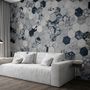 Dark Geo Hexagon Pattern Wallpaper Mural