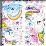 Mignonne licorne avec arc-en-ciel Stickers muraux