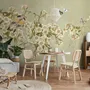 Cream Begonia Blossom Floral Art Wallpaper Mural