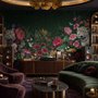 Elegant Tropical Botanical Floral and Leopard Wallpaper 