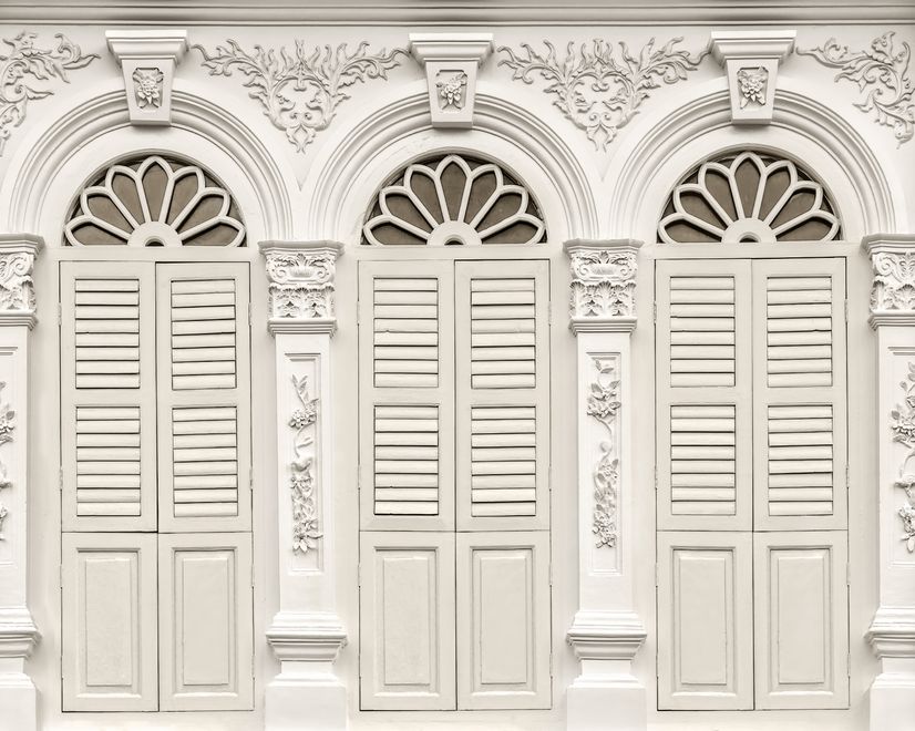 Faux Window Shutter Wallpaper Mural
