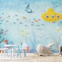 Fototapete Kinderzimmer Unterwasserwelt mit U-Boot